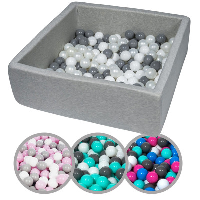 Suchy basen z piłeczkami 150szt, ok. 90x90 cm